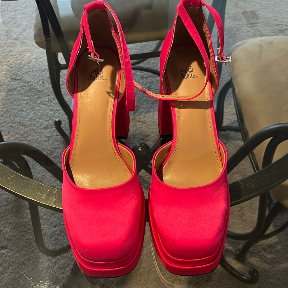 Women's Bianca Platform Pumps - Wild Fable Pink 8.0